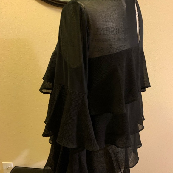 LN DARLING RUFFLED TOP W/LONG RUFFLE SLEEVES. CUTE - Picture 9 of 13